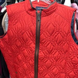 Red Quilted Vest by Lands' End